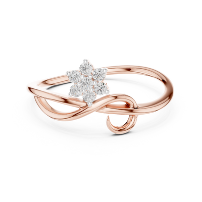 Elowen Twisted Floral Diamond Ring