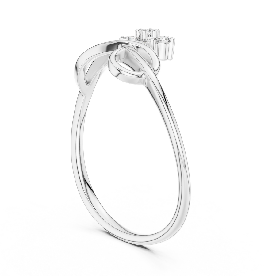 Elowen Twisted Floral Diamond Ring
