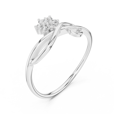 Elowen Twisted Floral Diamond Ring