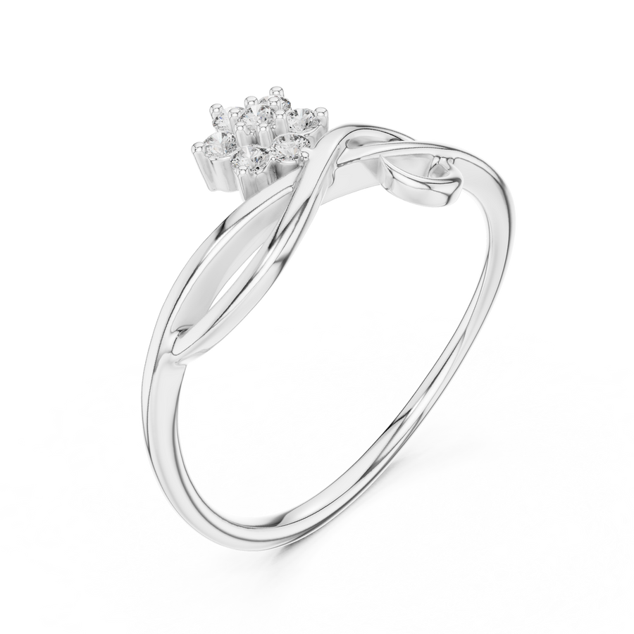 Elowen Twisted Floral Diamond Ring