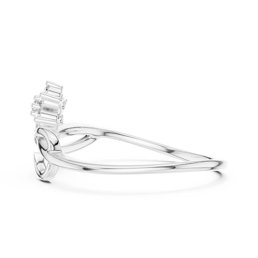 Elowen Twisted Floral Diamond Ring