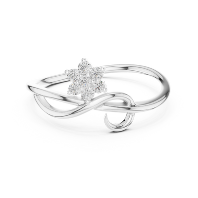 Elowen Twisted Floral Diamond Ring