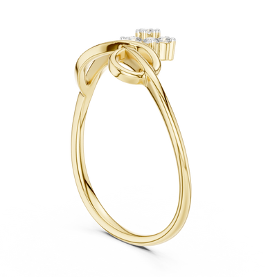 Elowen Twisted Floral Diamond Ring
