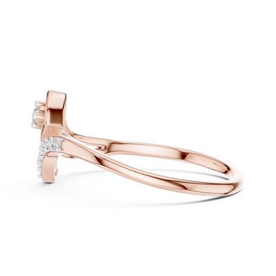Elowyn Curved Pavé  Diamond Ring