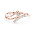 Elowyn Curved Pavé  Diamond Ring