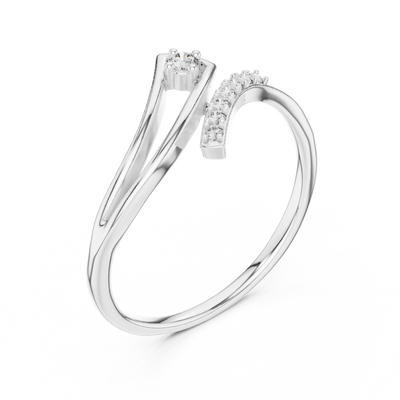 Elowyn Curved Pavé  Diamond Ring