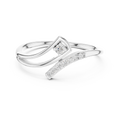 Elowyn Curved Pavé  Diamond Ring