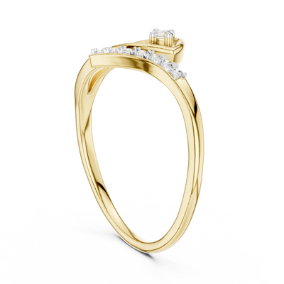 Elowyn Curved Pavé  Diamond Ring