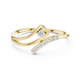 Elowyn Curved Pavé  Diamond Ring