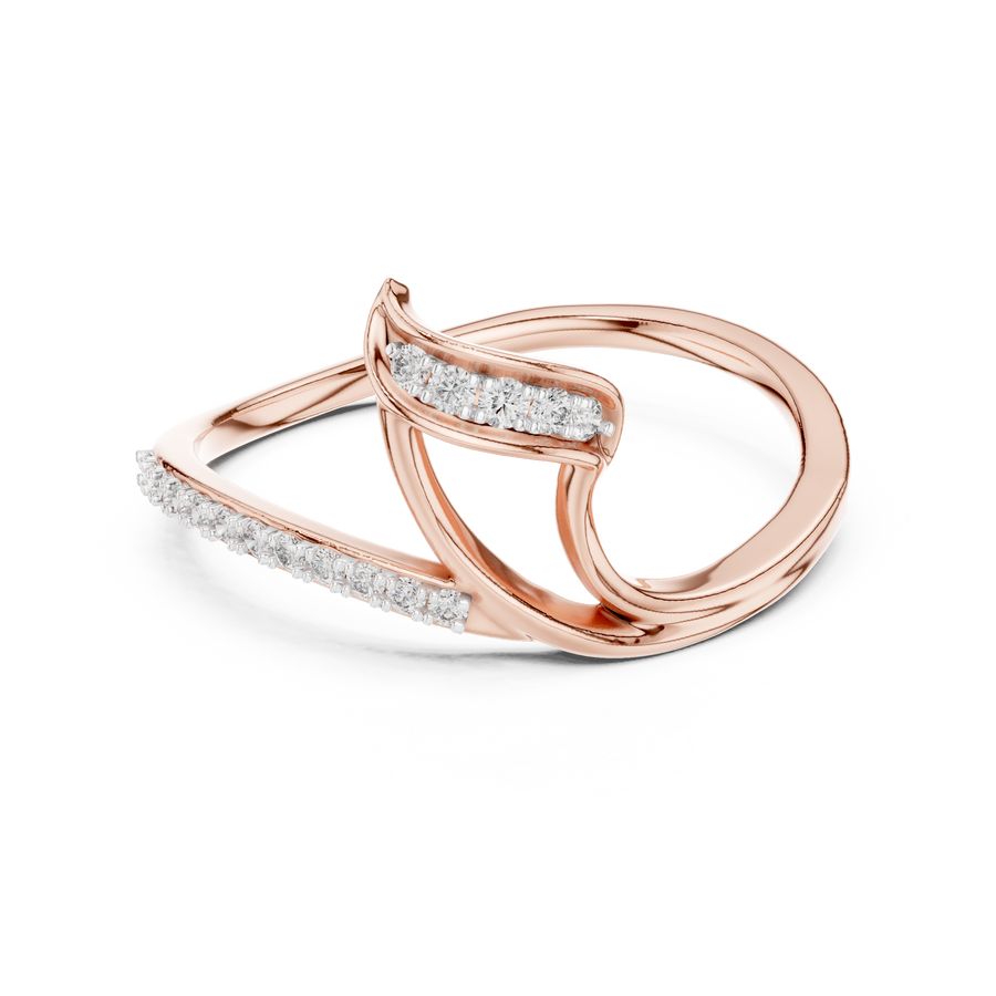 Elowira Sculpted Curve Diamond Ring