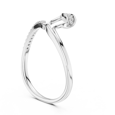 Elowira Sculpted Curve Diamond Ring