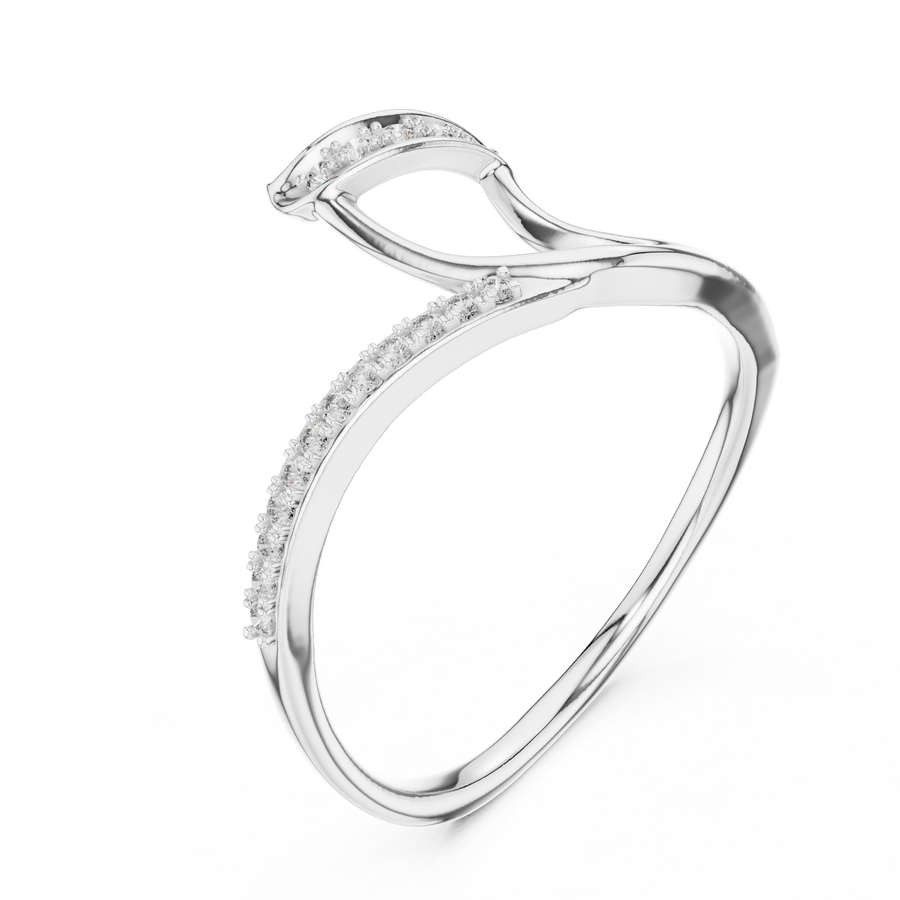 Elowira Sculpted Curve Diamond Ring
