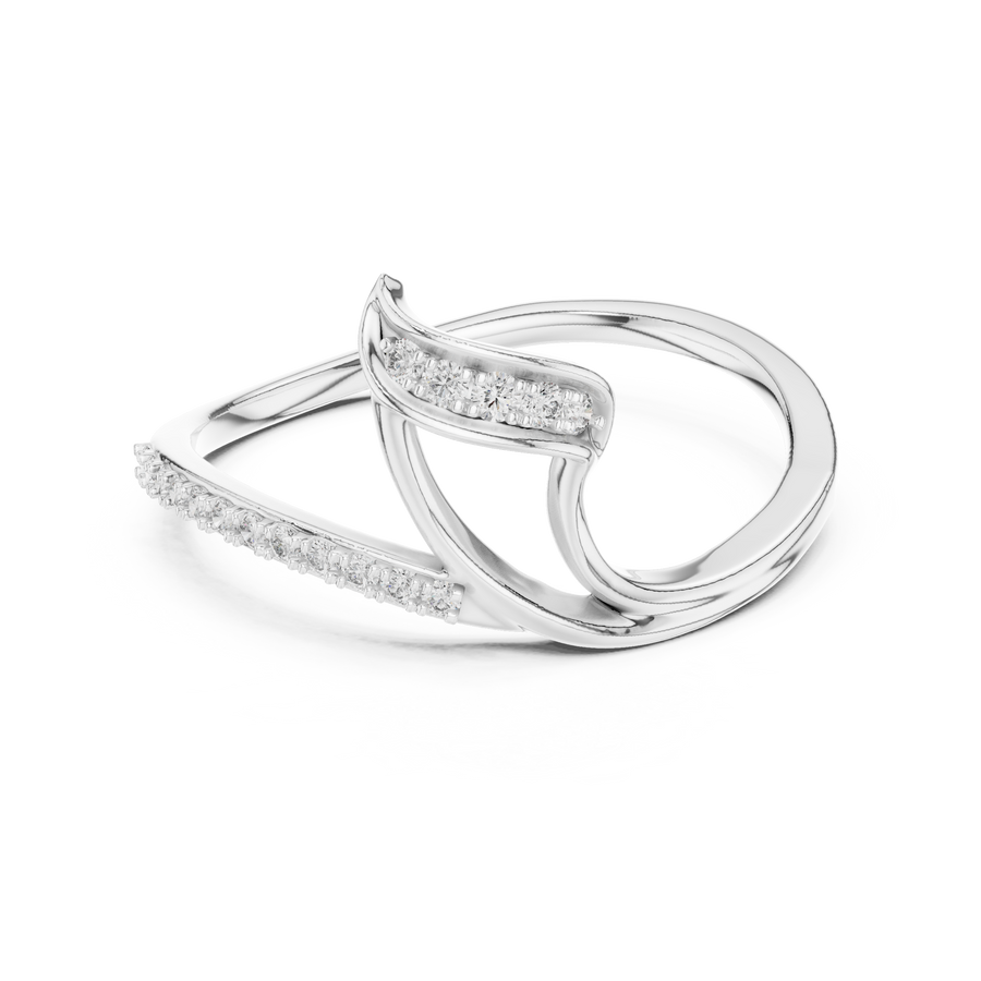 Elowira Sculpted Curve Diamond Ring