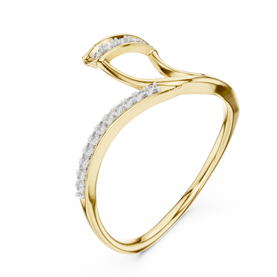 Elowira Sculpted Curve Diamond Ring