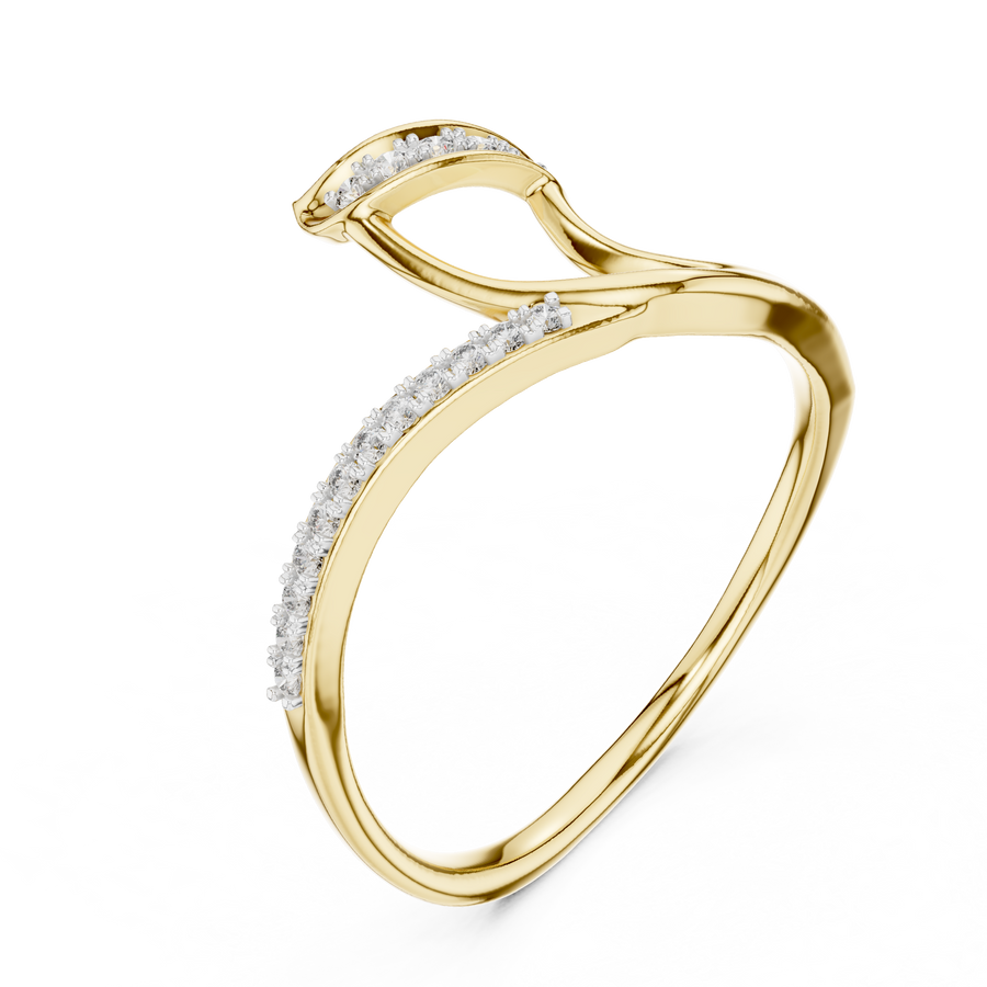 Elowira Sculpted Curve Diamond Ring