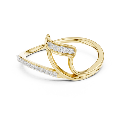 Elowira Sculpted Curve Diamond Ring