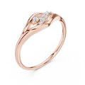 Elowelle Curved Harmony  Diamond Ring