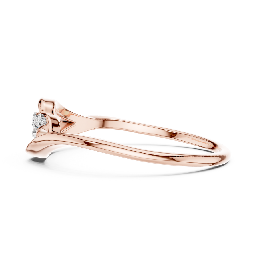 Elowelle Curved Harmony  Diamond Ring
