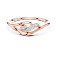 Elowelle Curved Harmony  Diamond Ring
