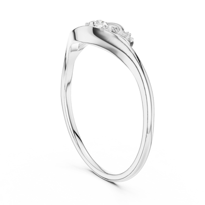 Elowelle Curved Harmony  Diamond Ring
