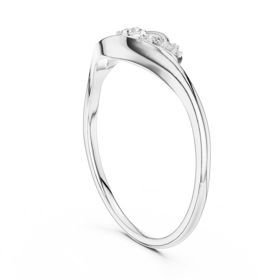 Elowelle Curved Harmony  Diamond Ring