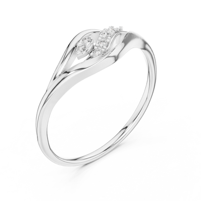 Elowelle Curved Harmony  Diamond Ring