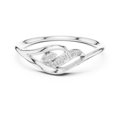 Elowelle Curved Harmony  Diamond Ring