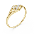 Elowelle Curved Harmony  Diamond Ring