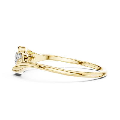 Elowelle Curved Harmony  Diamond Ring