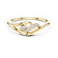 Elowelle Curved Harmony  Diamond Ring