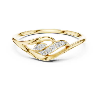 Elowelle Curved Harmony  Diamond Ring