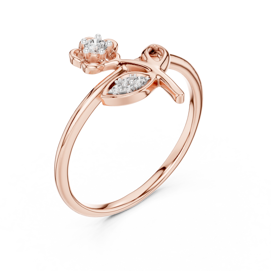 Elowyn Floral Bloom Diamond Ring