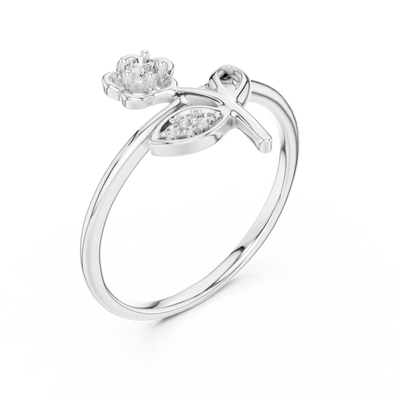 Elowyn Floral Bloom Diamond Ring