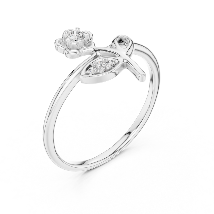 Elowyn Floral Bloom Diamond Ring