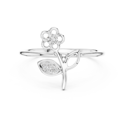 Elowyn Floral Bloom Diamond Ring
