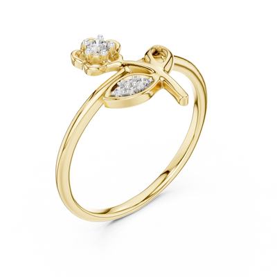 Elowyn Floral Bloom Diamond Ring