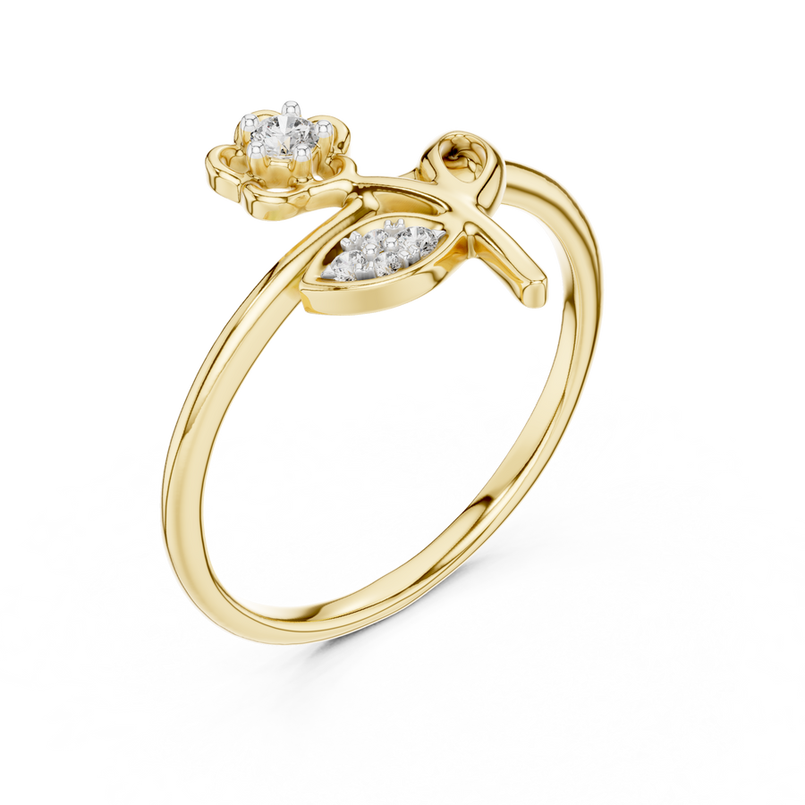 Elowyn Floral Bloom Diamond Ring