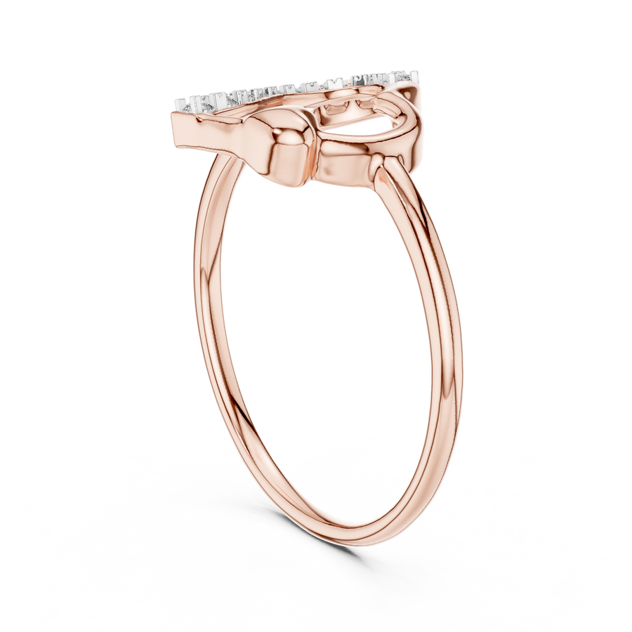 Amelisse Heartline  Diamond Ring