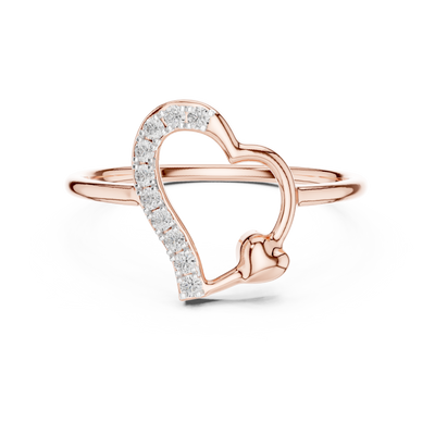Amelisse Heartline  Diamond Ring