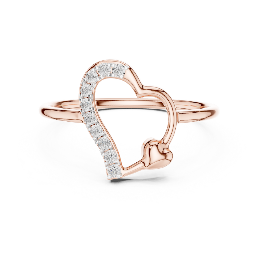 Amelisse Heartline  Diamond Ring