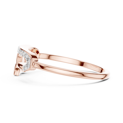 Elavienne Crossline Pavé  Diamond Ring