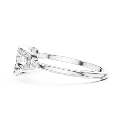 Elavienne Crossline Pavé  Diamond Ring