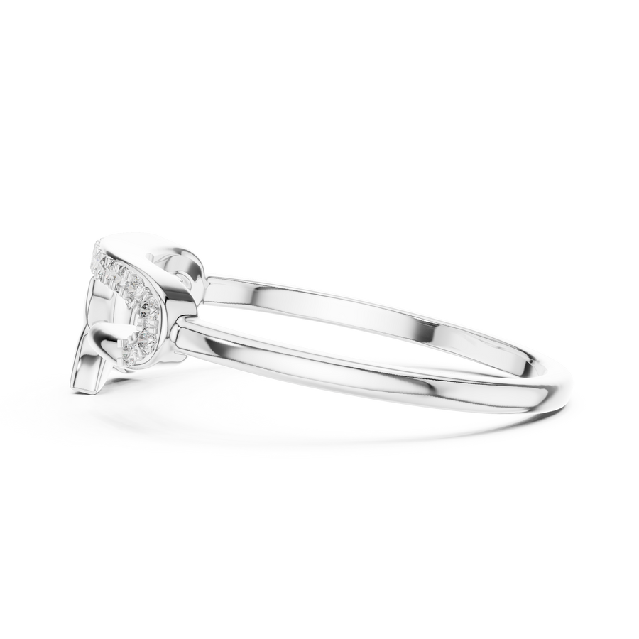 Elavienne Crossline Pavé  Diamond Ring
