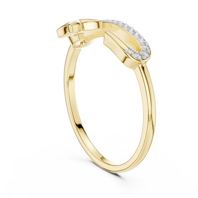 Elavienne Crossline Pavé  Diamond Ring