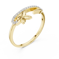 Elavienne Crossline Pavé  Diamond Ring
