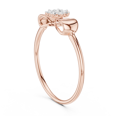 Aurellia Bow Accent  Diamond Ring