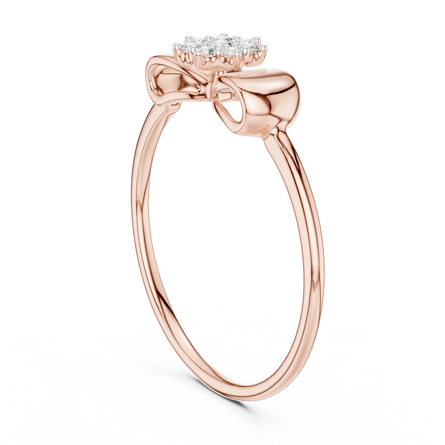 Aurellia Bow Accent  Diamond Ring