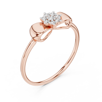 Aurellia Bow Accent  Diamond Ring