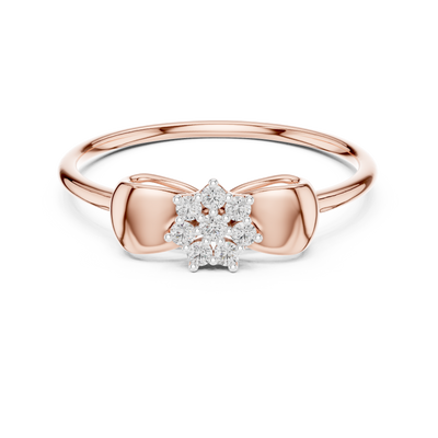 Aurellia Bow Accent  Diamond Ring