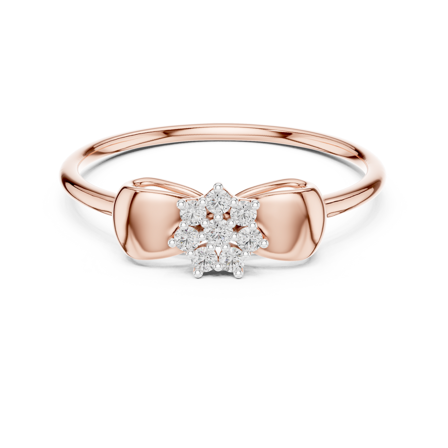 Aurellia Bow Accent  Diamond Ring
